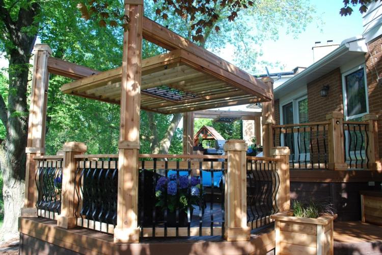 pergola terrace wood idea