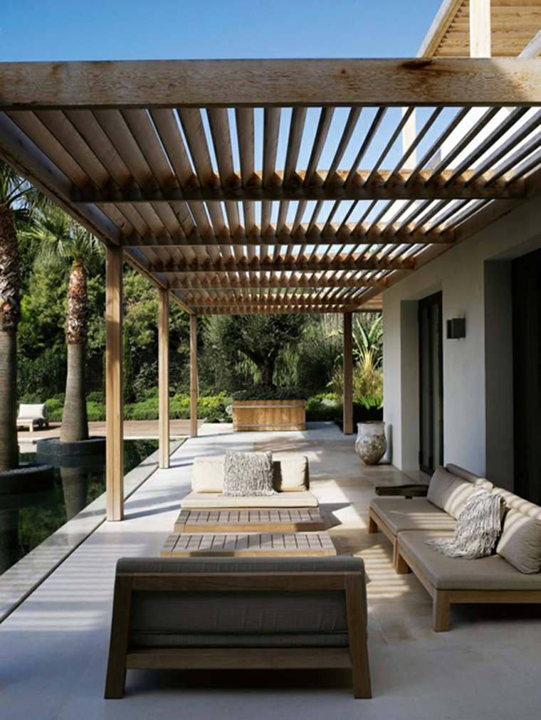 pergola terrace modern wood