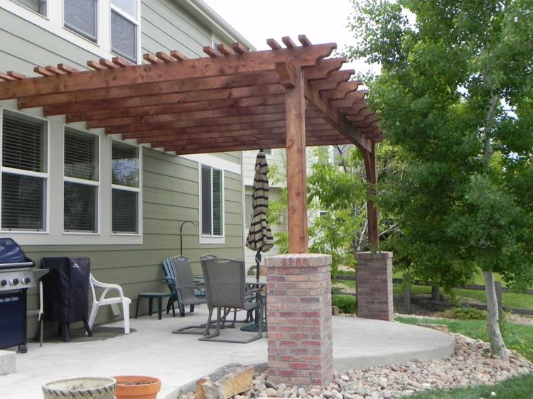 wooden deck terrace pergola