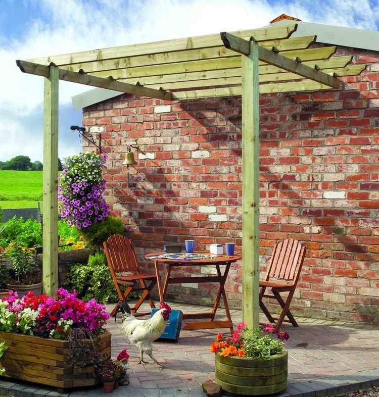 pergola terrace rustic design