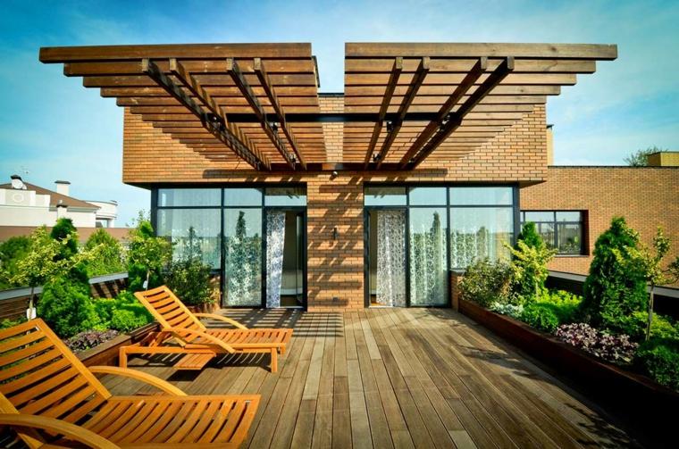 pergola terrace garden wood