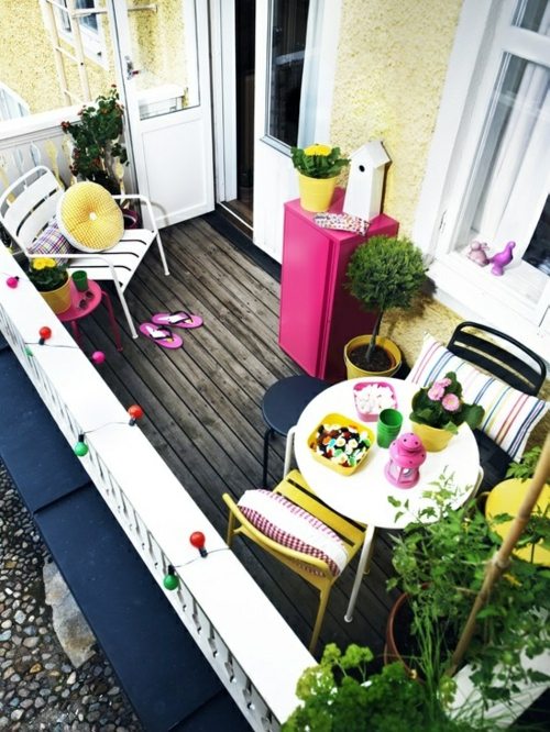 outdoor decor small balcony colorful design