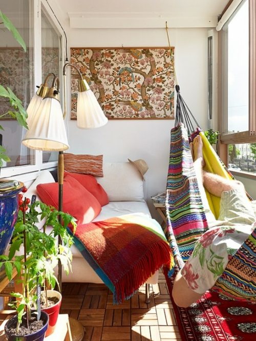 small bohemian chic balcony