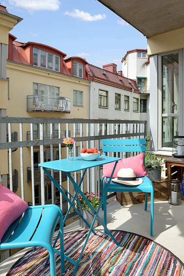 decoration terrace balcony idea chair