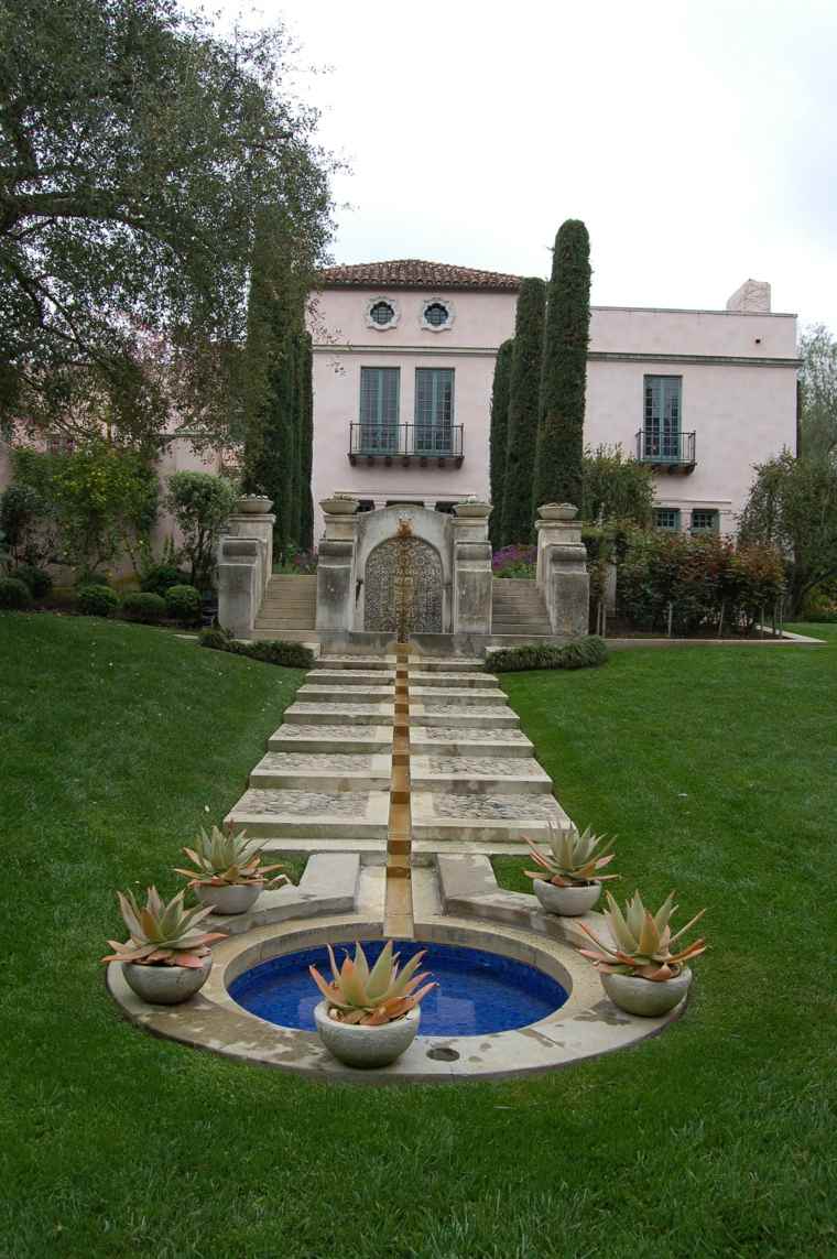 arrangement garden pond water idea stone deco plants