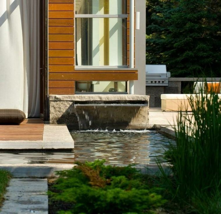 small garden pond outdoor modern design