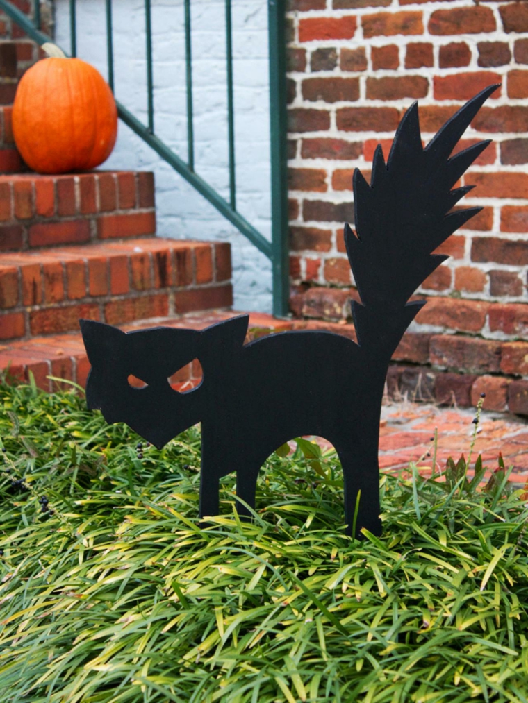 hiasan halloween kucing idea taman labu