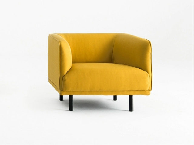 Yellow Easy Chair by Grado Design Furnitures Minimalist Short Feet