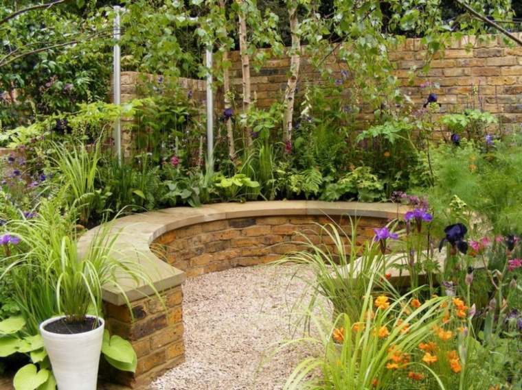 outdoor garden small space circular ideas