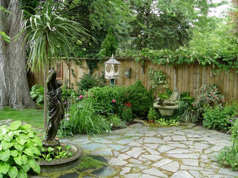 small garden stone fountain ideas outdoor space