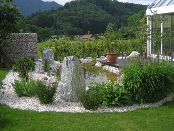 small stone garden