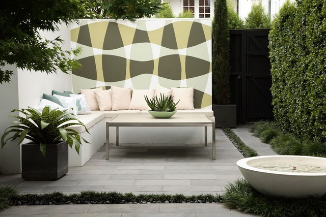 small garden modern living room summer fresco