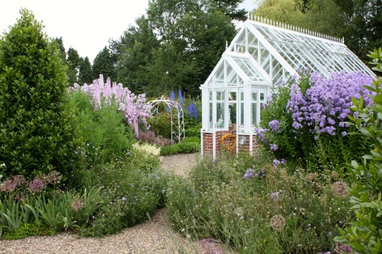 garden small glass plants