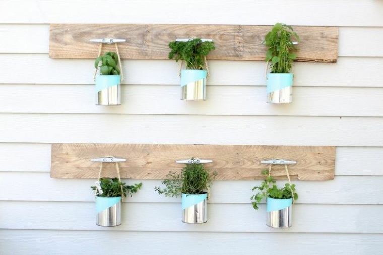 vertical garden idea flower pots wood landscaping idea vertical gardens