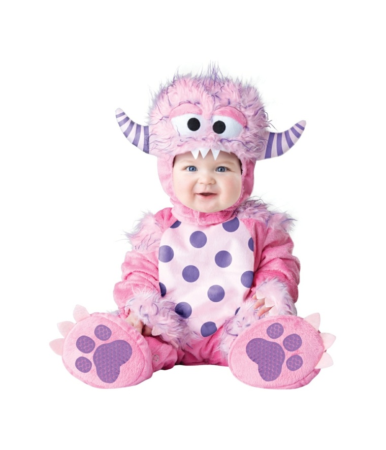 forkæle baby ide halloween monster pink kostume