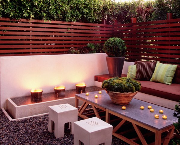 small patio deco candles