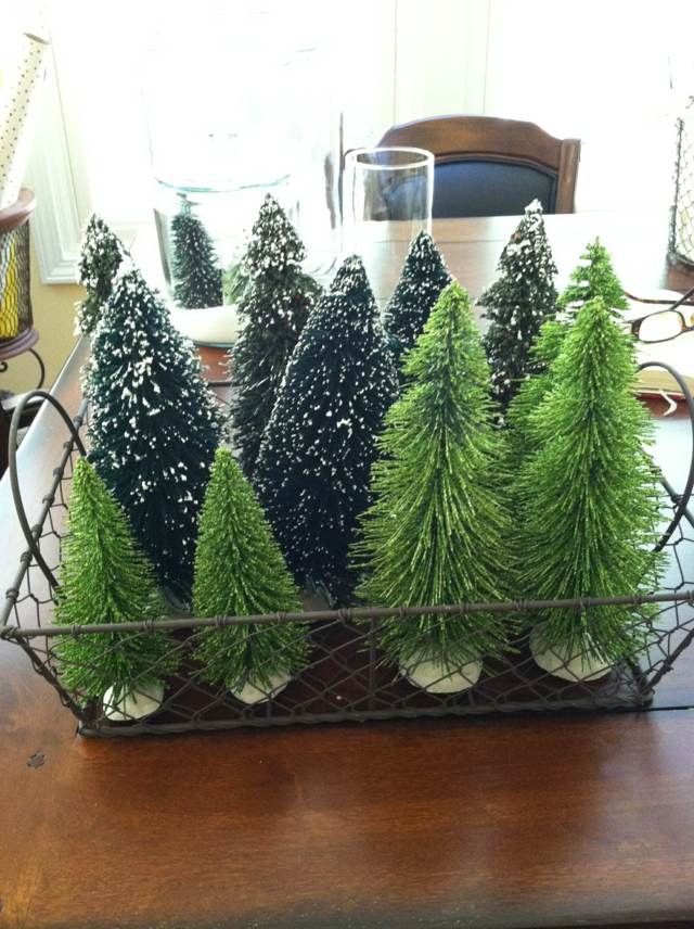 little Christmas tree table