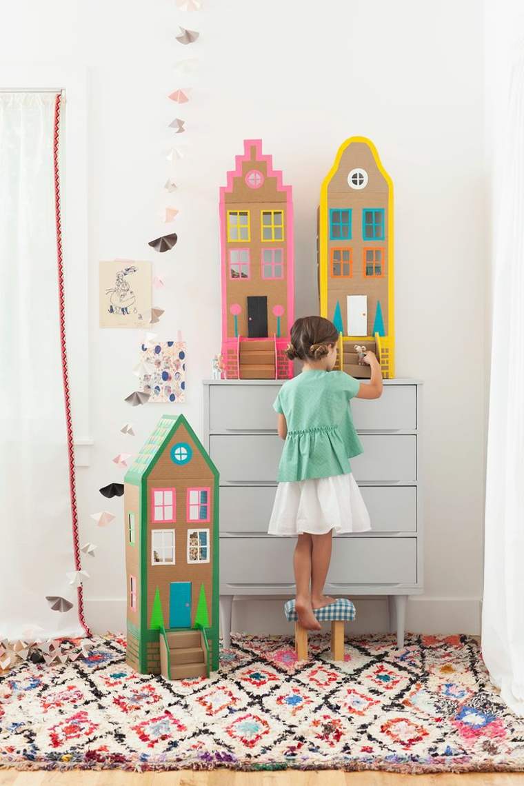 cardboard house hut diy child activity