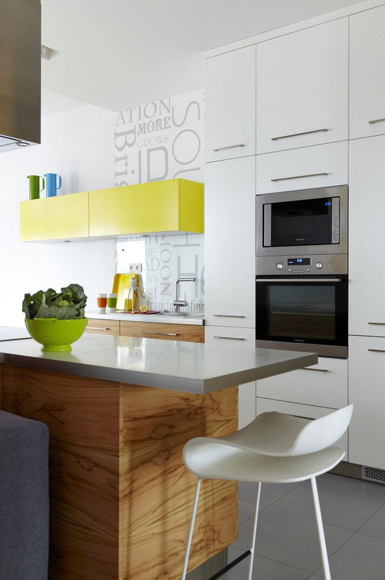 small kitchen with central island deco style modern kitchen wood