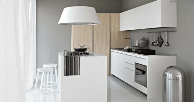 small white kitchen accent light wood