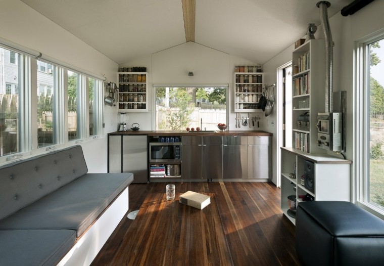 small stainless steel kitchen