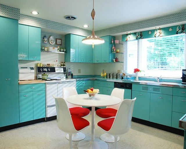 blue designer kitchen