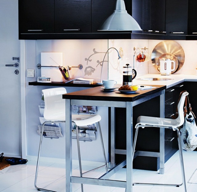 small elegant black kitchen