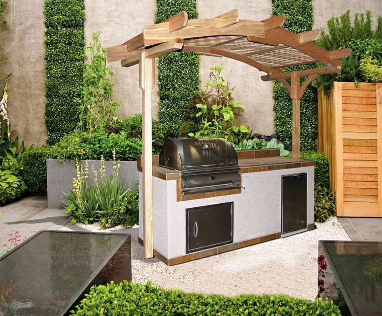 small modern outdoor kitchen