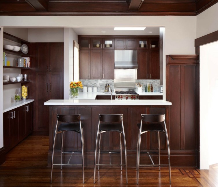 small modern wood kitchen