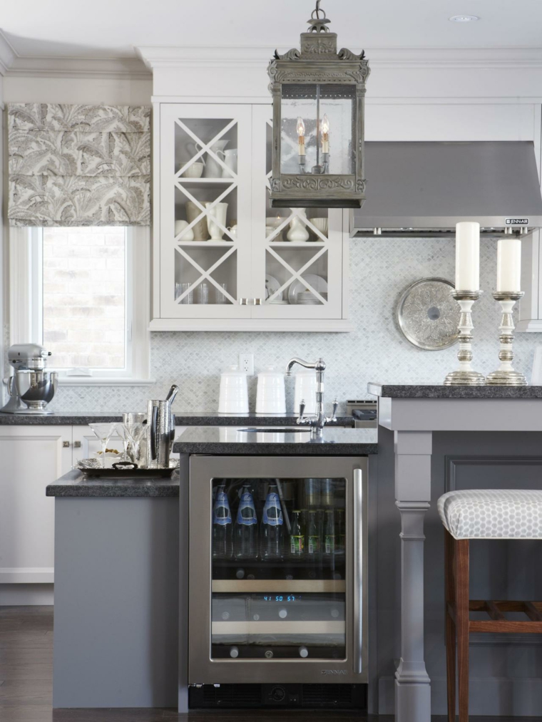 small open kitchen gray