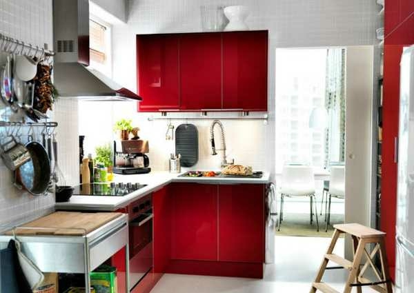 small-kitchen-red-cabinets-storage-hang