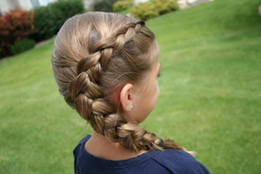 little girl braid side