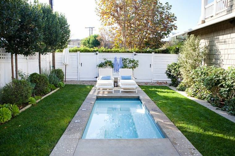 landscaping outdoor pool small garden deck chair furniture ideas