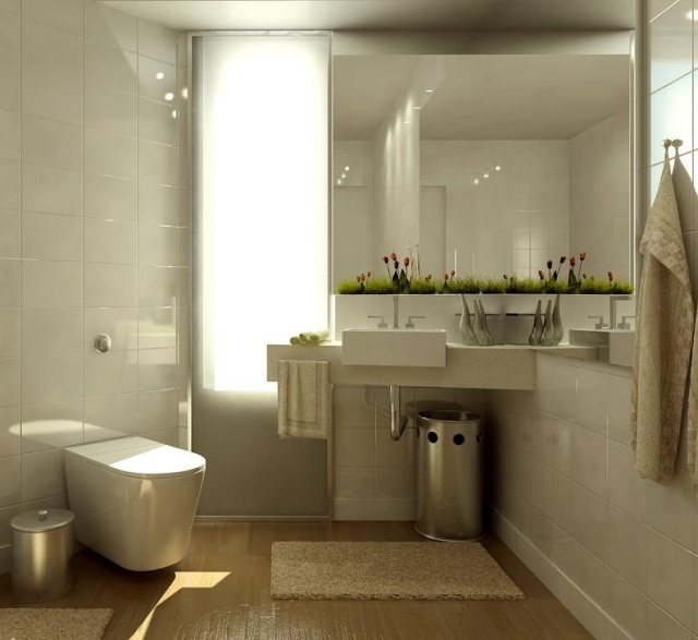 small white bathroom deco-floral-mirror