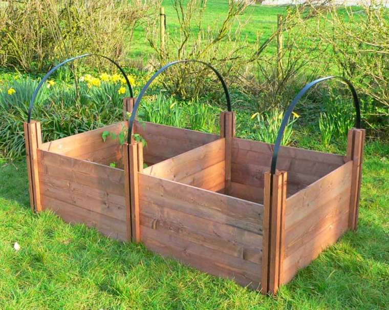 small raised garden wood