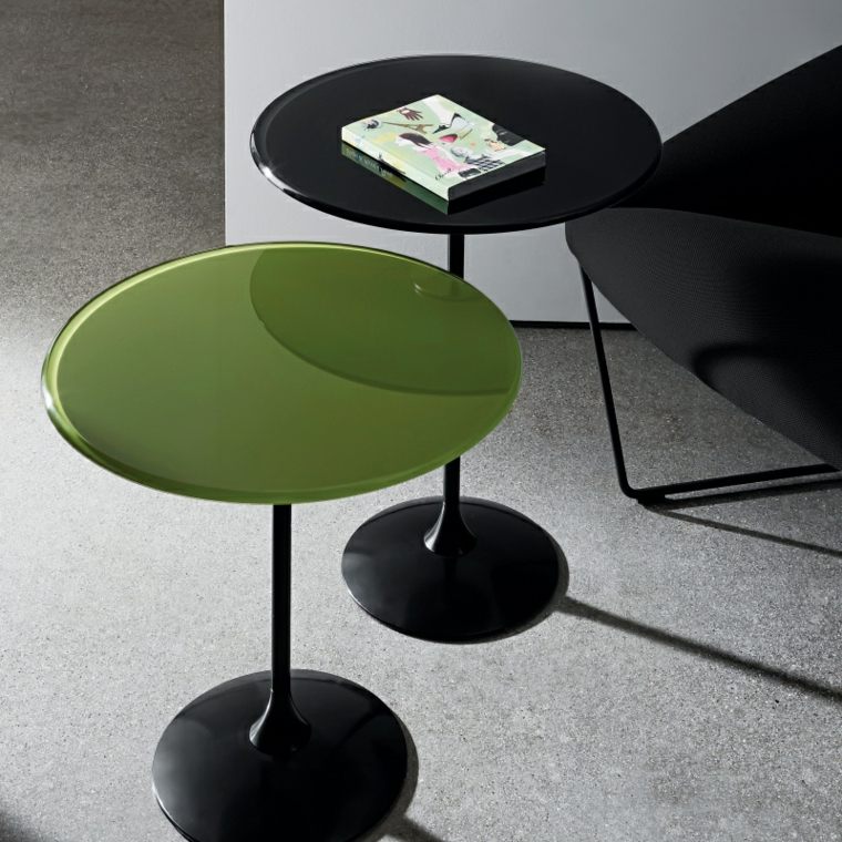 end of canapé gueridon glass table top modern living room