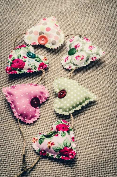 little shabby chic DIY hearts