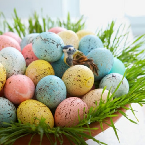 small decorated eggs Easter