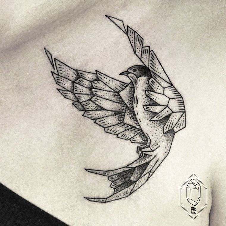 small-tattoos-woman-dove bird-idee