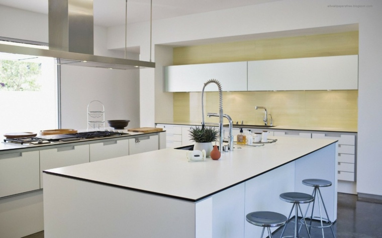 white kitchens island modern design