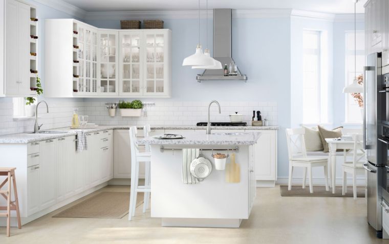 photo kitchen ikea furniture door color white