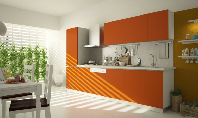 picture orange kitchen