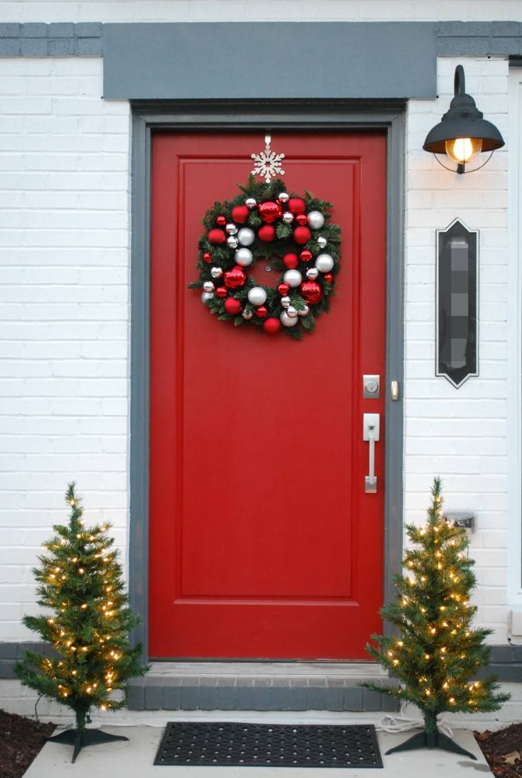 gambar hiasan pintu pintu masuk christmas