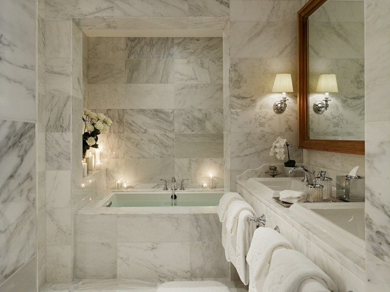 deco marble bathroom