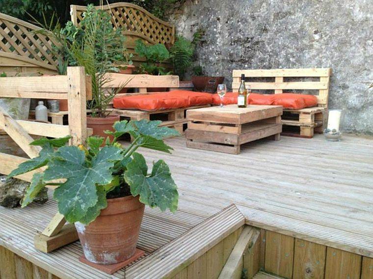 objects in wooden garden pallet