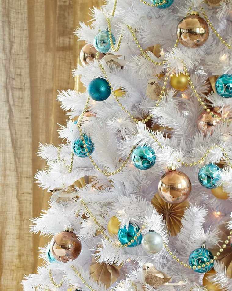 blue gold christmas tree pictures