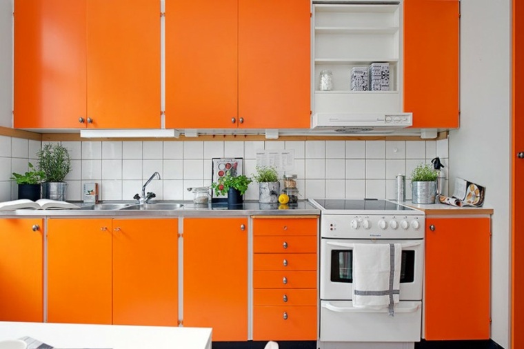 orange decoration kitchen photo