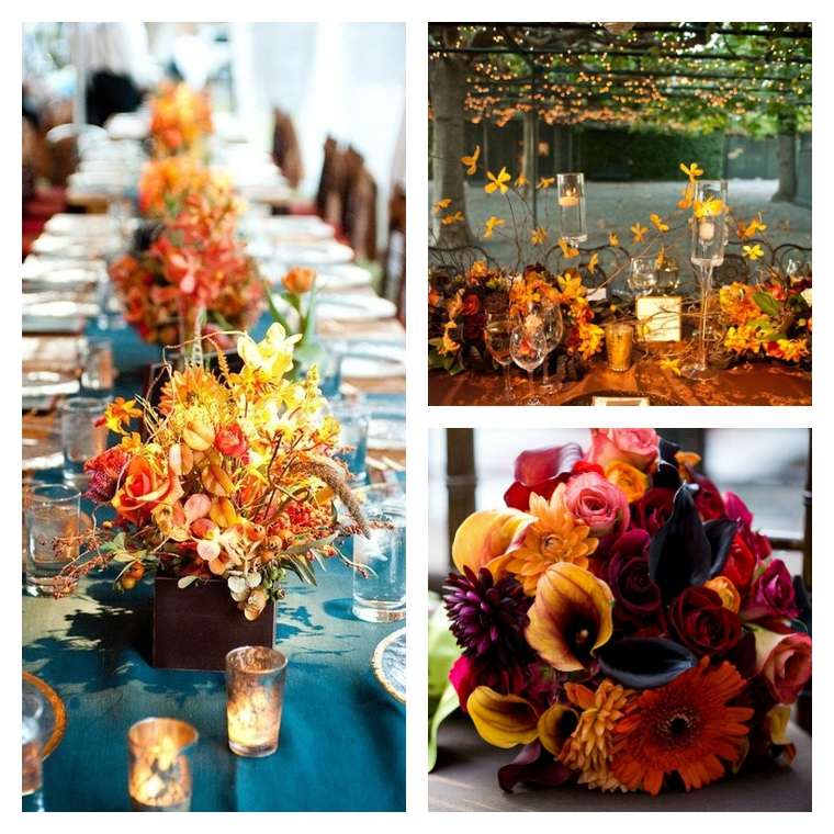 photo deco of autumnal wedding tables