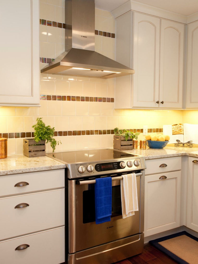 kitchen piano idea idea hood exhaust wall tile white wood furniture