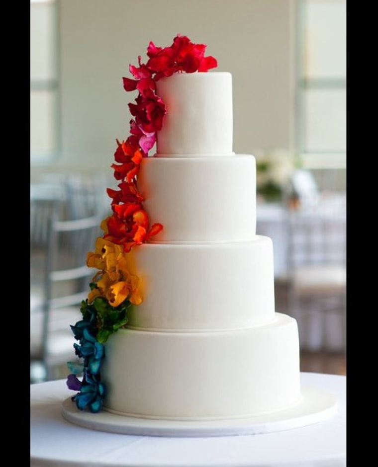 Cake-colors-tropical wedding cake